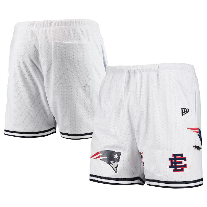 Men's New England Patriots Pro White/Navy Shorts